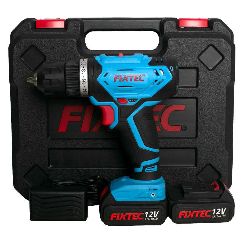FIXTEC Power Tools 12V Lithium 2 Speed Drill