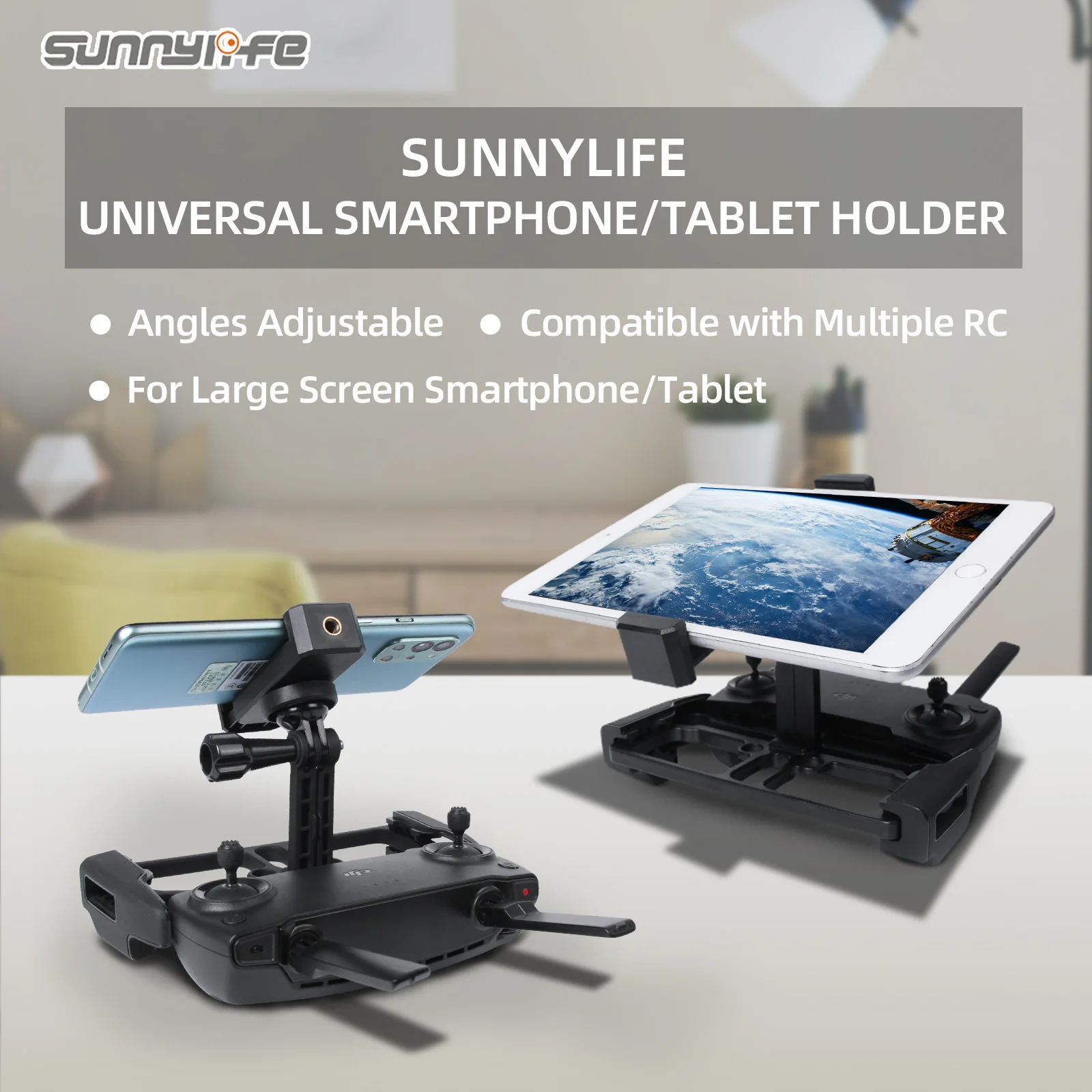 Sunnylife Remote Controller Smartphone Tablet Holder for DJI