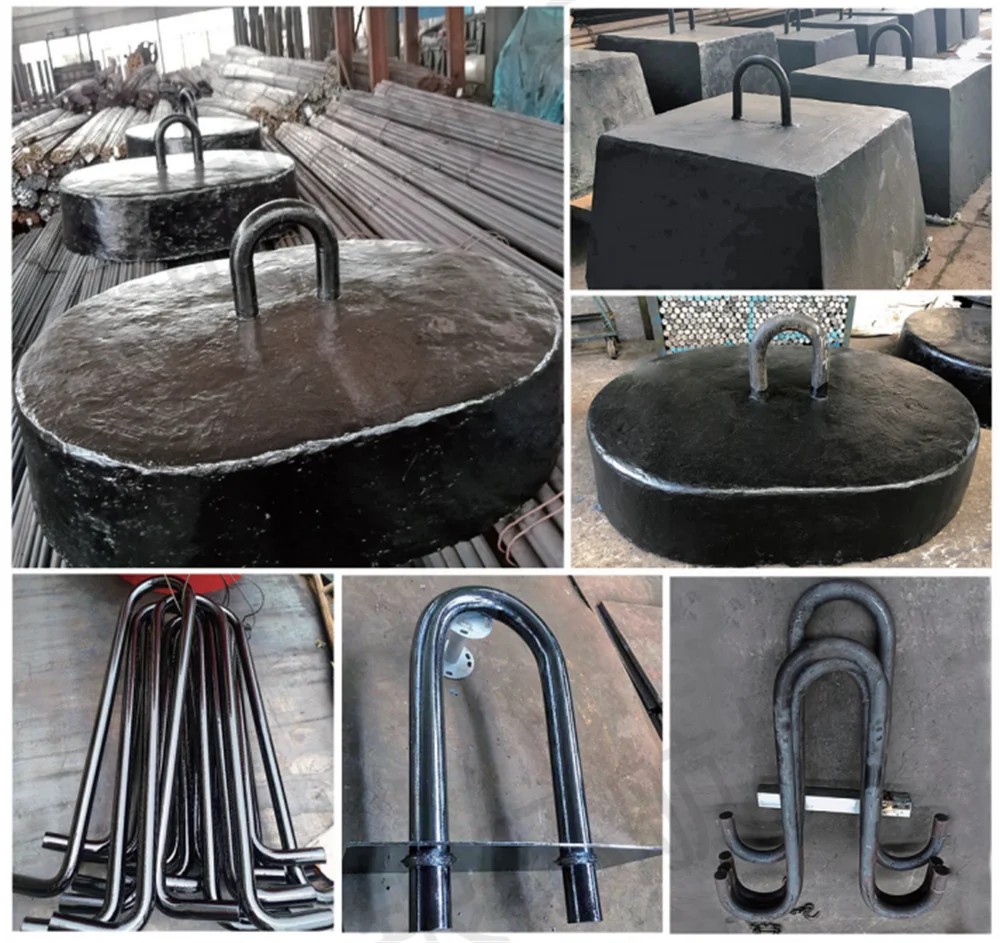 Castings Square Concrete Mooring Sinker for Offshore Engineering