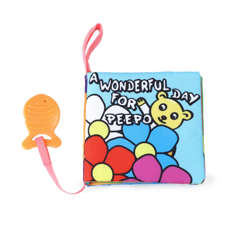 5 Pages Soft Quiet Book English Cartoon Story Books Fabric Book B082