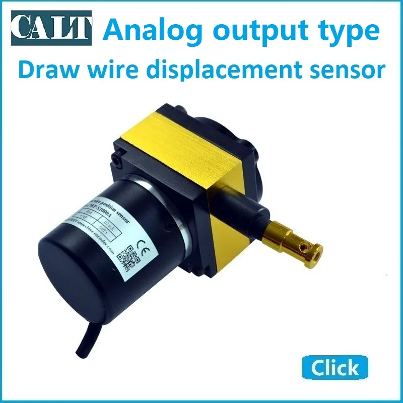 2000mm Linear Displacement Sensor with 4-20mA, 0-5V, and Potentiometer ...
