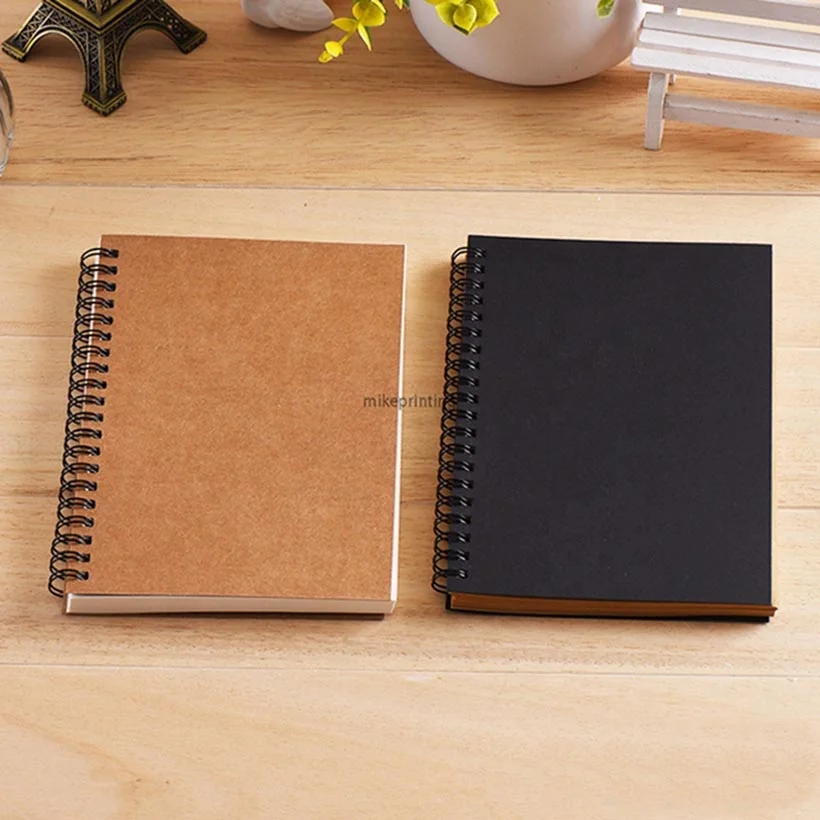 Customizable Journal Notebook Printing Agenda Softcover Note Books Cheap A5 Spiral Kraft Notebook
