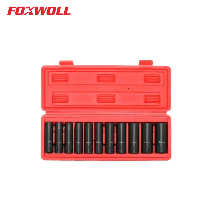 Deep Impact Black Socket Set 11 Pieces Metric Socket Set