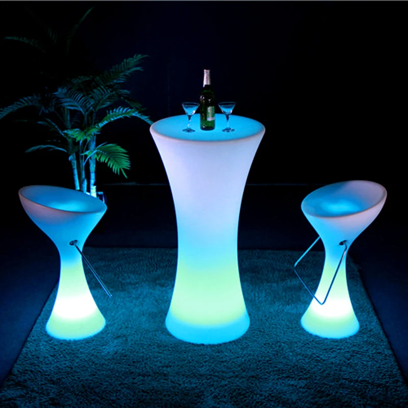 Modern Colorful Led Table Led Bar Table / Acrylic Led Cocktail Table ...