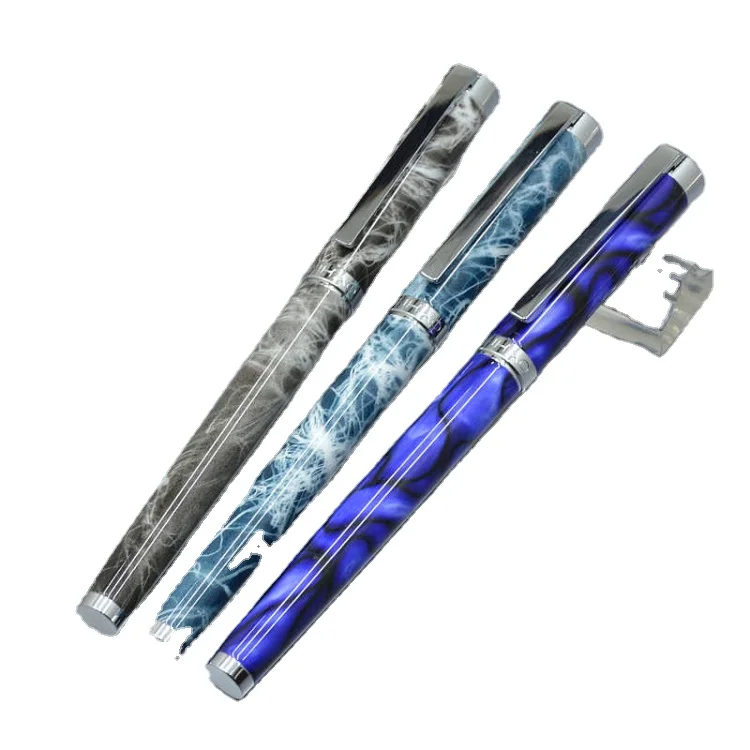 Amazon.co.jp: ビジネス万年筆 水墨蓮の花塗装メタル磁器媒体