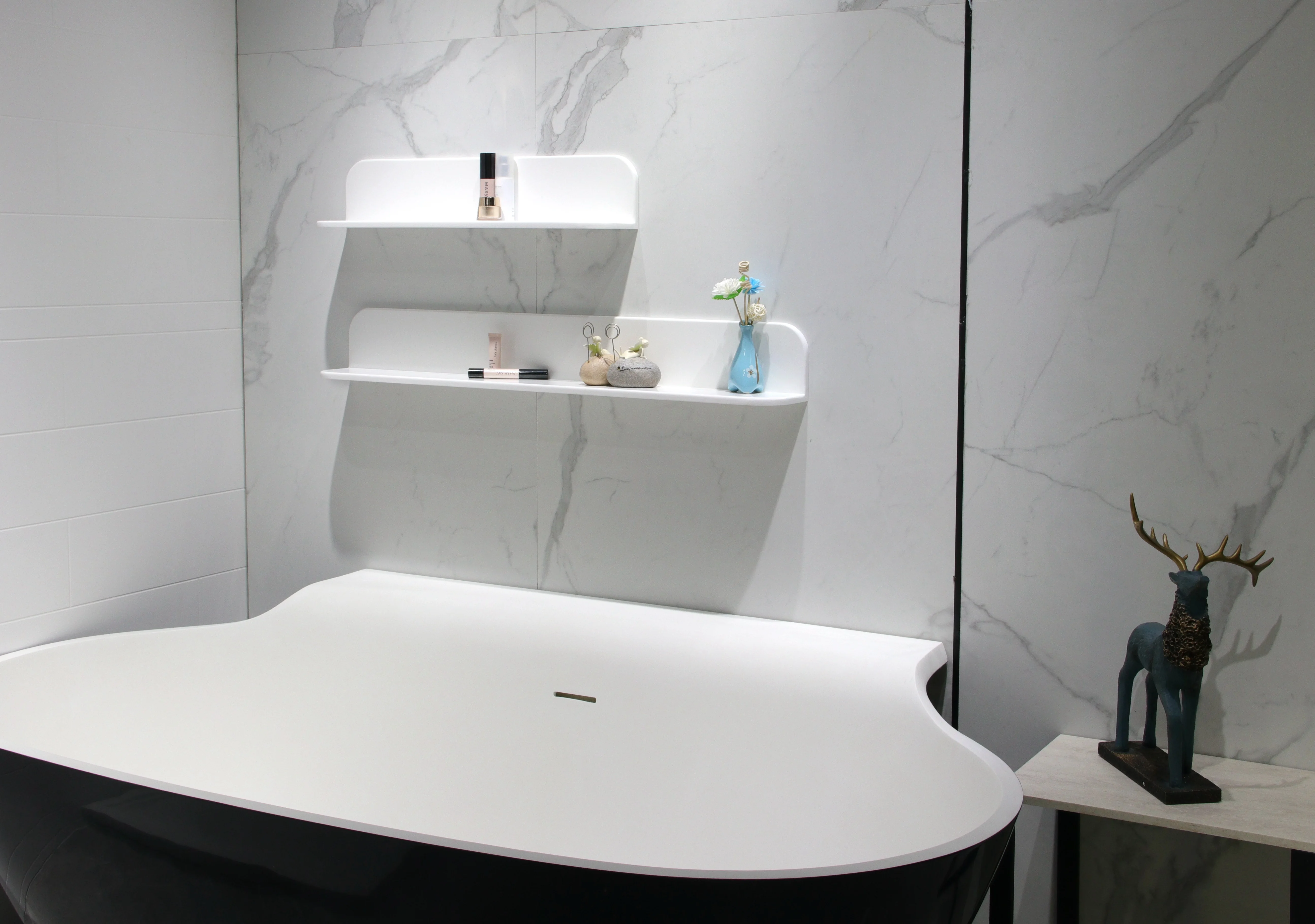 Solid Surface Shelf Resin Stone Bathroom Corner Shelf/decorative Corner Shower Shelf/Corner Wall Shelf
