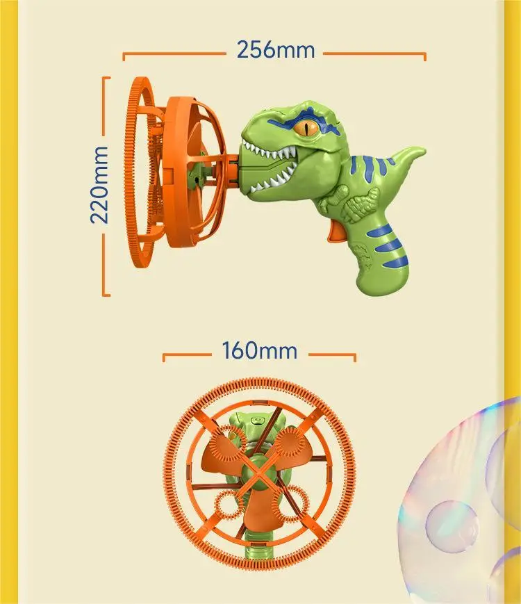 HYUE Summer Outdoor Automatic Electric Fan Standing Bubble Machine Dinosaur Bubble Bomb Teen Christmas Party