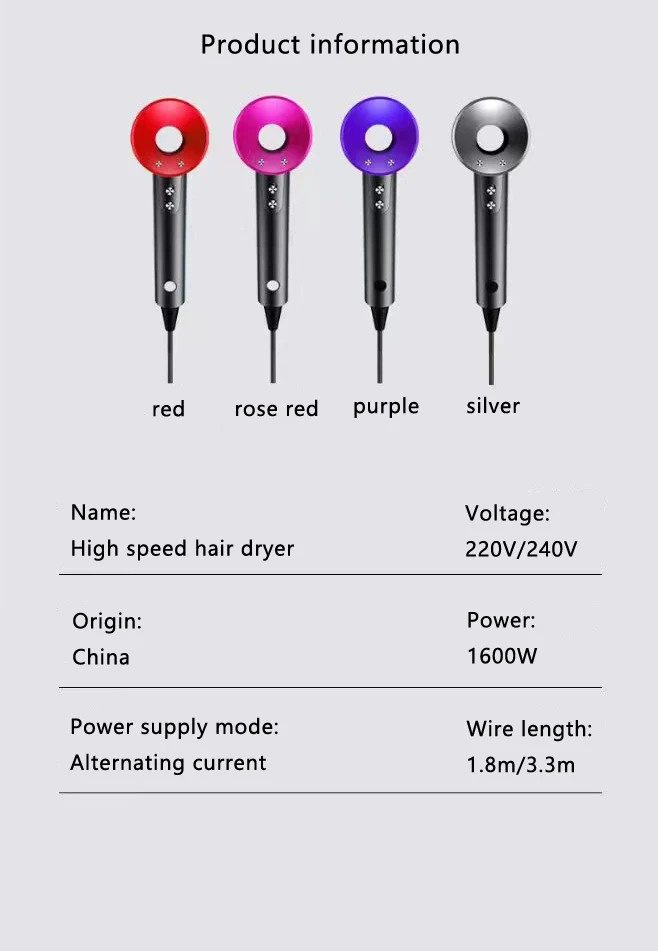 Wholesale High Speed High Quality Accessories For Hairdryers
