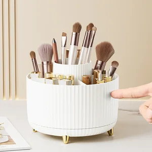 High-End Cosmetics Storage Box Plastic Desktop Dressing Table Makeup Brush Storage Box for Household