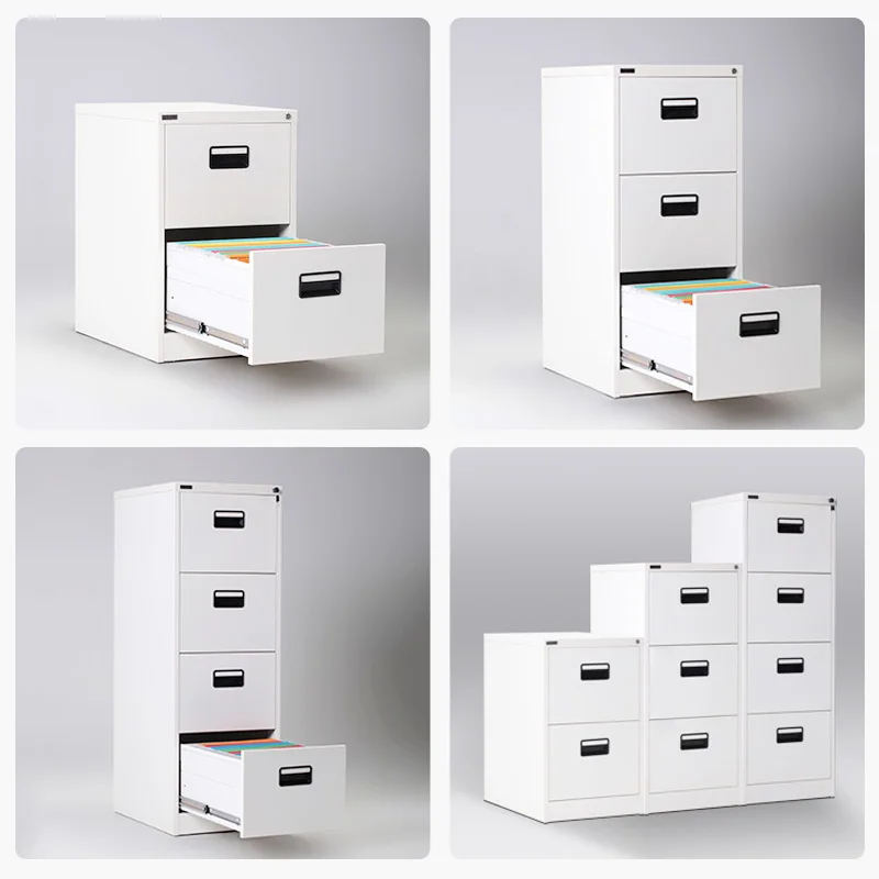 Employee Storage File Cupboard Keeping Vertical Home Office KD Structure 2 3 4 Drawers Steel Metal Filing Cabinet