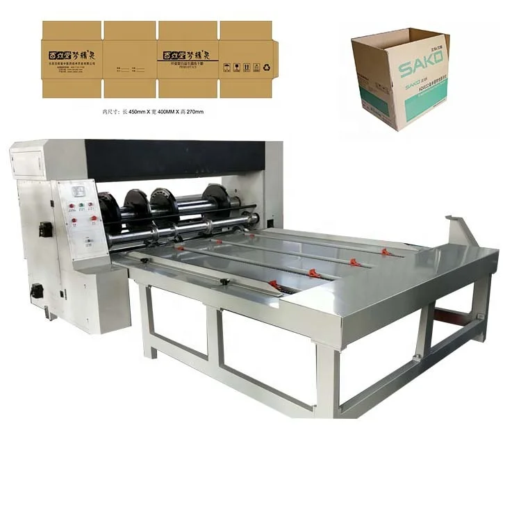 Carton Box Making Machine Semi-automatic Feeder Slotter Die Cutter Carton Machine