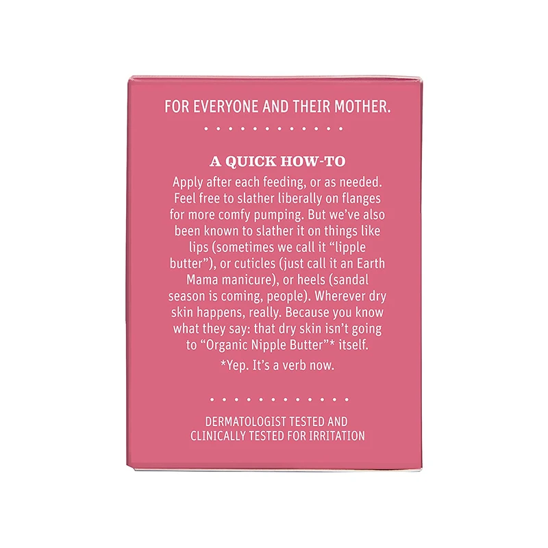 Hot Sell Vegan Beast Nipple Butter Soothing Breastfeeding Cream by Earth Mama Lanolin-free Nursing Dry Skin Nipple Butter