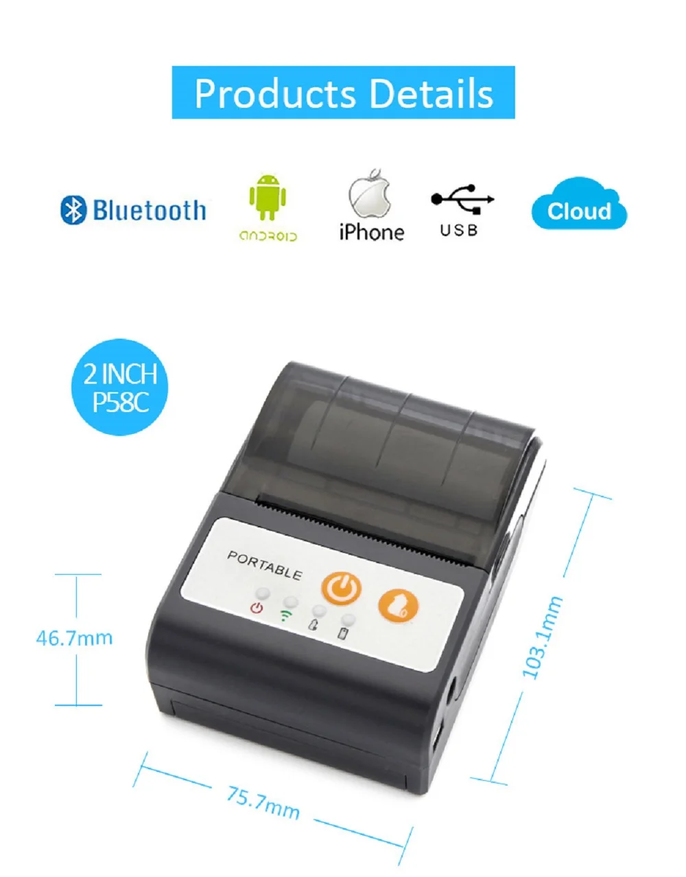 Impresora Termica Xprinter 58mm Bluetooth - Lycaios POS