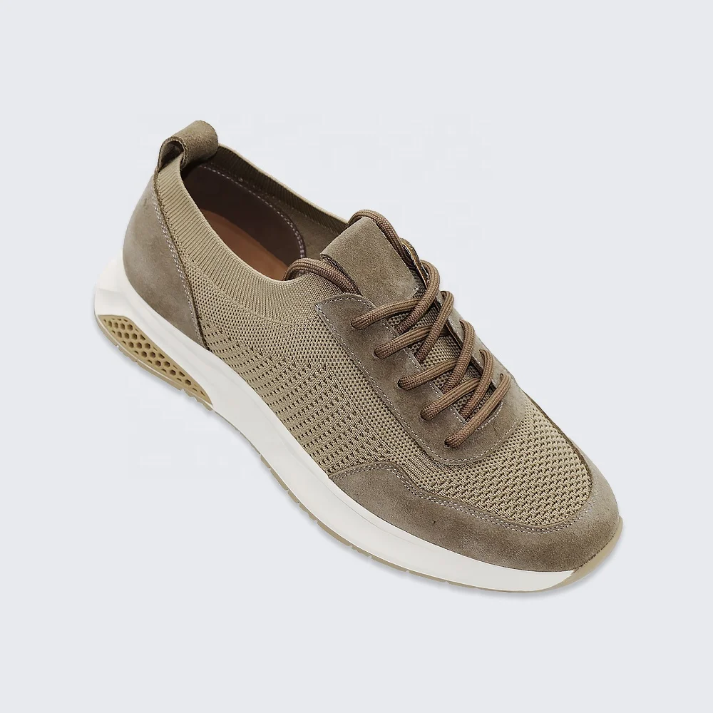 LANCI OEM Factory Sneaker Manufacturer Custom with Logo Men Knit Breathable  Sneakers Casual Mesh Trend Leisure slip on Shoes