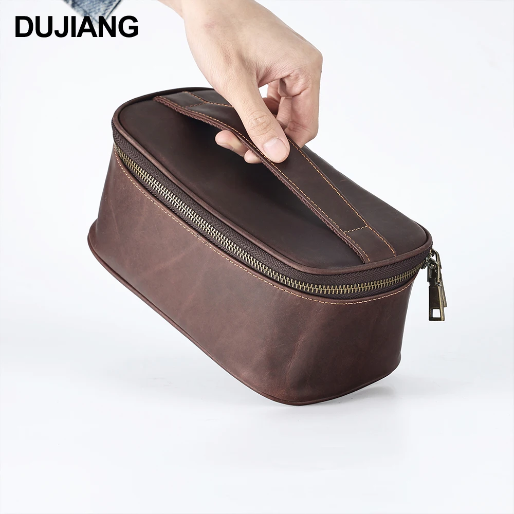 Large Capacity Travel Beauty Case Portable Cosmetic Organizer Bag Leather Storage Makeup Bag