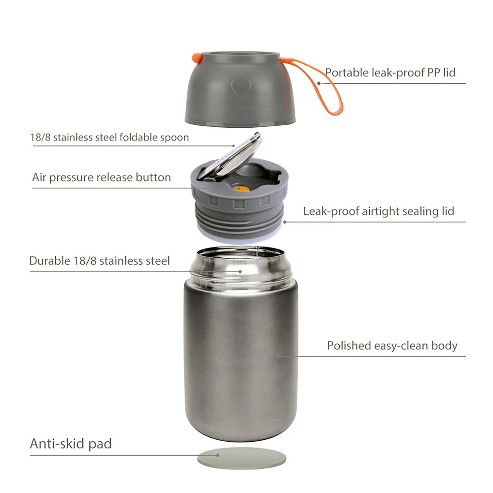 Food Lunch Box Keep Hot 24 Hour Stainless Steel Thermos