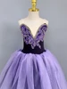 Purple plate skirt long soft yarn