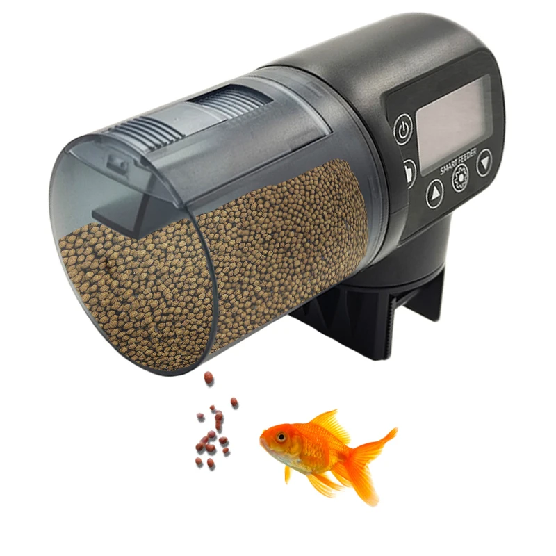 200ml Capacity Top Feeding Aquarium Fish Tank Timer Smart Dry Battery Fish  Food Feeder