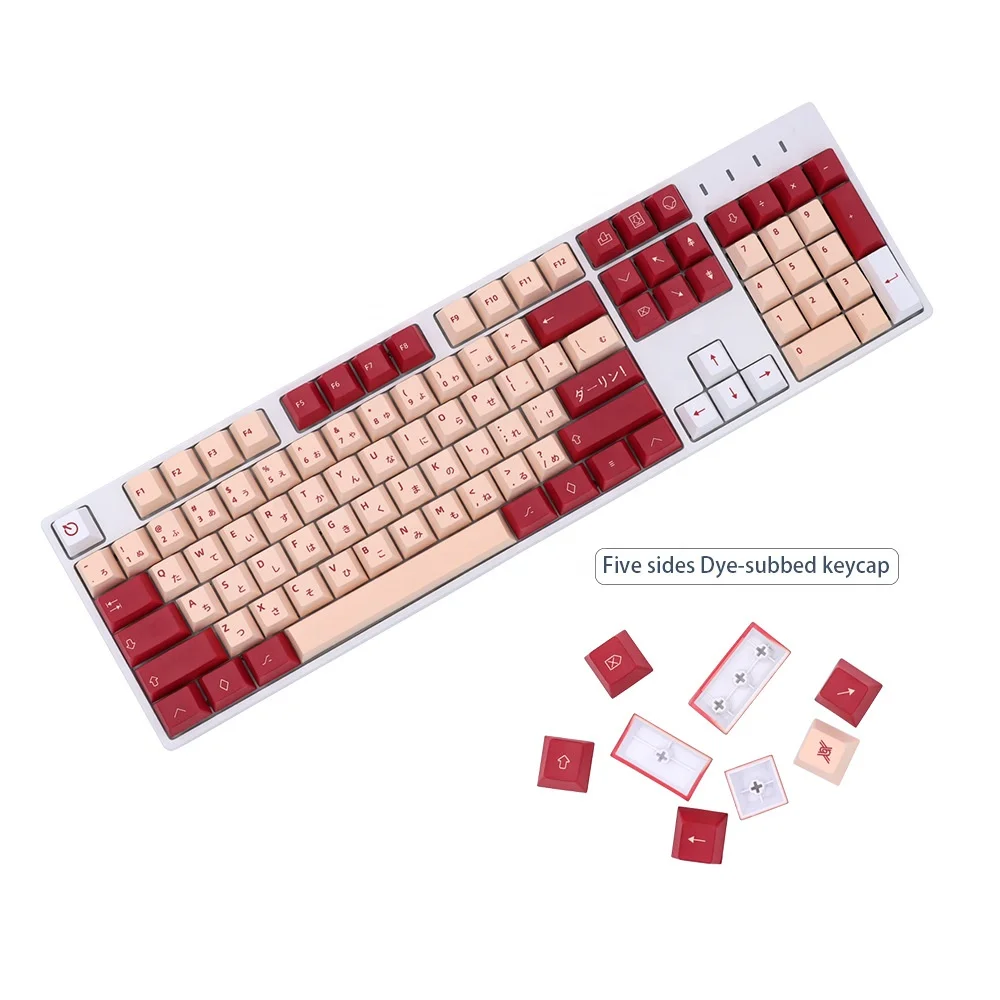 Amazon Hotsale  Darling Zero Two Anime Manga Keycap English Japanese Waifu Keycaps Set For Mechanical Keyboard