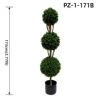 Albero Artificiale Topiary con Tre Sfere di Eucalipto (115 cm/3,77 ft)