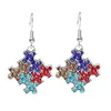 Earrings crystal puzzle silver