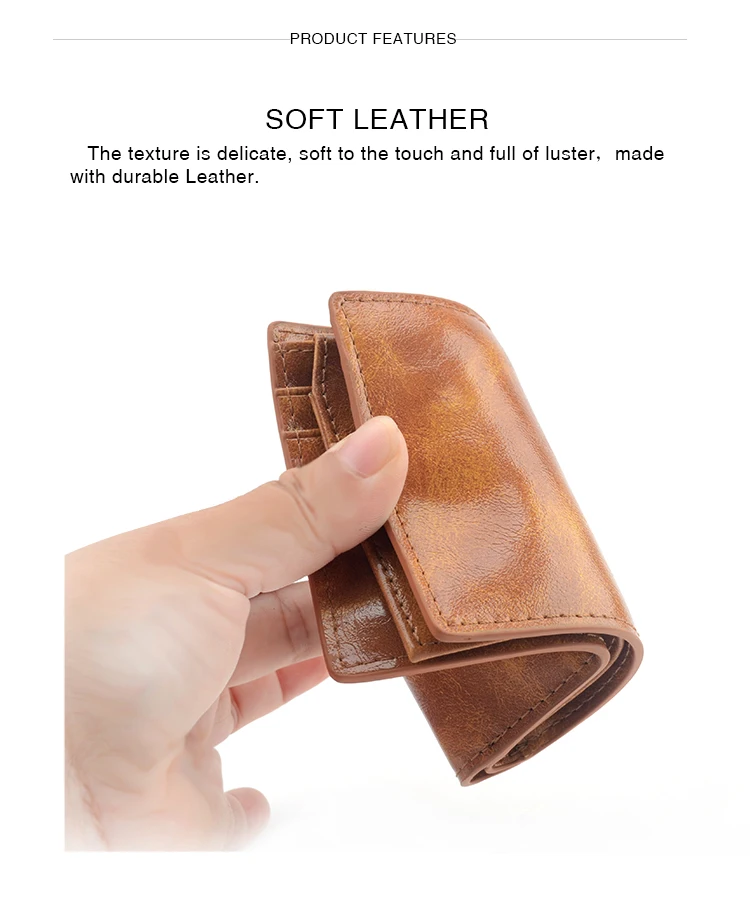 2021 Hot Sale Wallets Mans Manufacturer Custom PU Leather Slim RFID Men Wallet