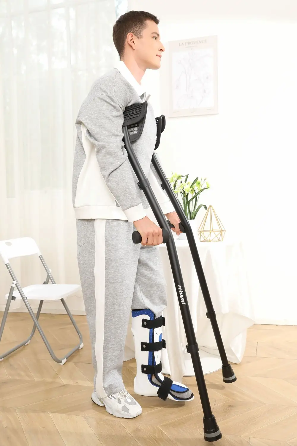 Rehand Medical Axillary Crutches Adjustable Cane Walking Aluminum ...