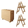 Mesa de comedor color madera + 2 sillas (opciones de dos colores)