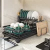 Escurreplatos autodescargable [Soporte para palillos negro]