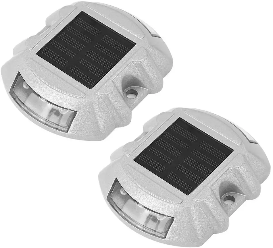 Наземная садовая колода для газона уличные водонепроницаемые лампы алюминиевые наружные 6 светодиодов Дорожная безопасность шпильки Солнечная