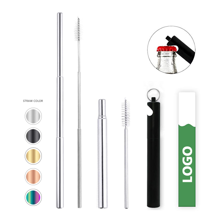 Продавец Amazon, открывалка для бутылок, телескопическая металлическая Солома для питья