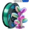 PLA 3 SSC 007 ไตรคัลเลอร์ ไหม สีฟ้า สีเขียว สีม่วง สีแดง