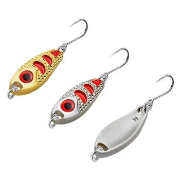 Cheery Small Shape Hard Metal Bait Upper Right Sp314 Sequin Spinner with Strong Hook for River Fishing Made of Durable Silicone – Soft Lure – view 2