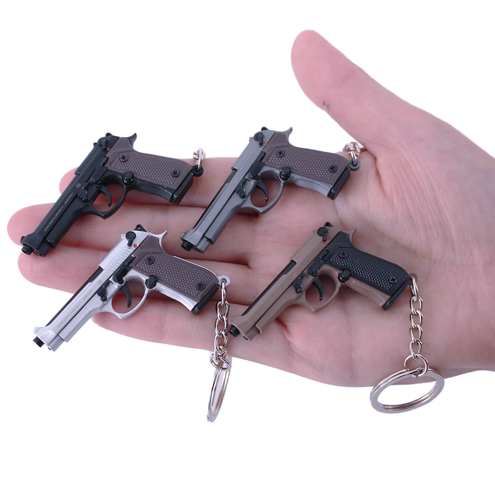 2023 Metal Gun Keychain Toys - Beretta M92 Model Pistols