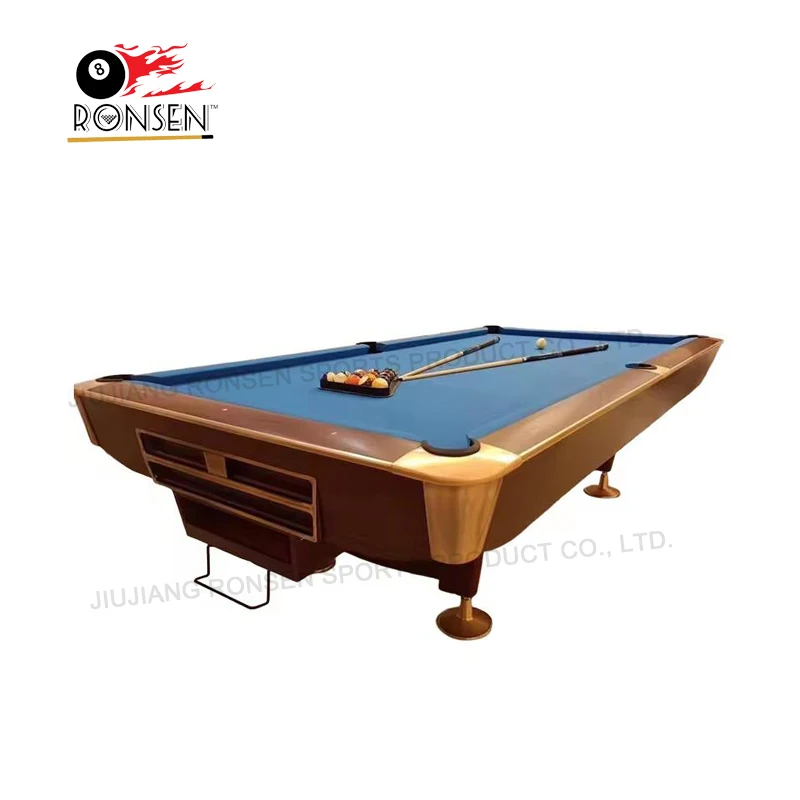 Новый выпуск Ronsen Billard заводской дешевый черный бильярдный стол со светодиодной подсветкой для продажи на Филиппинах