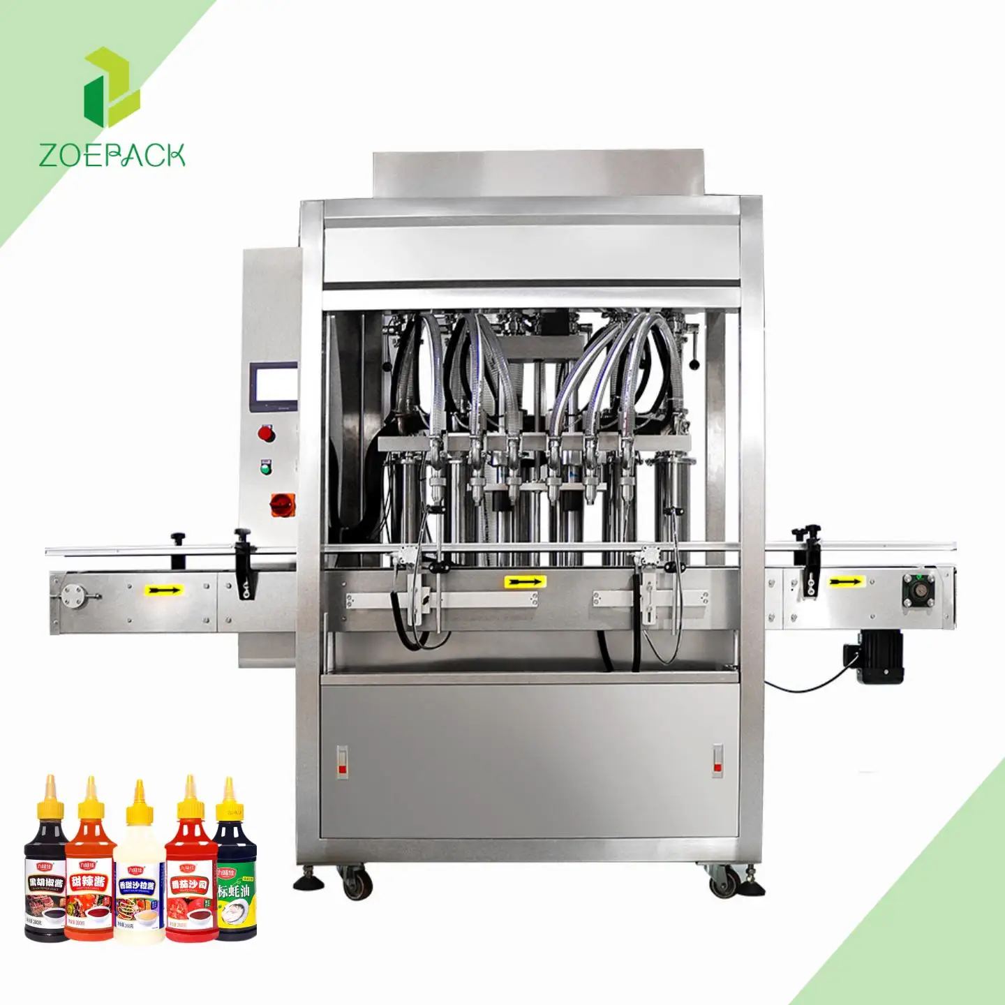 Full Automatic Paste /Cream/Peanut Butter/Thick Oil Tomato Paste Hot Sauce Honey Ketchup Filling Machine Line