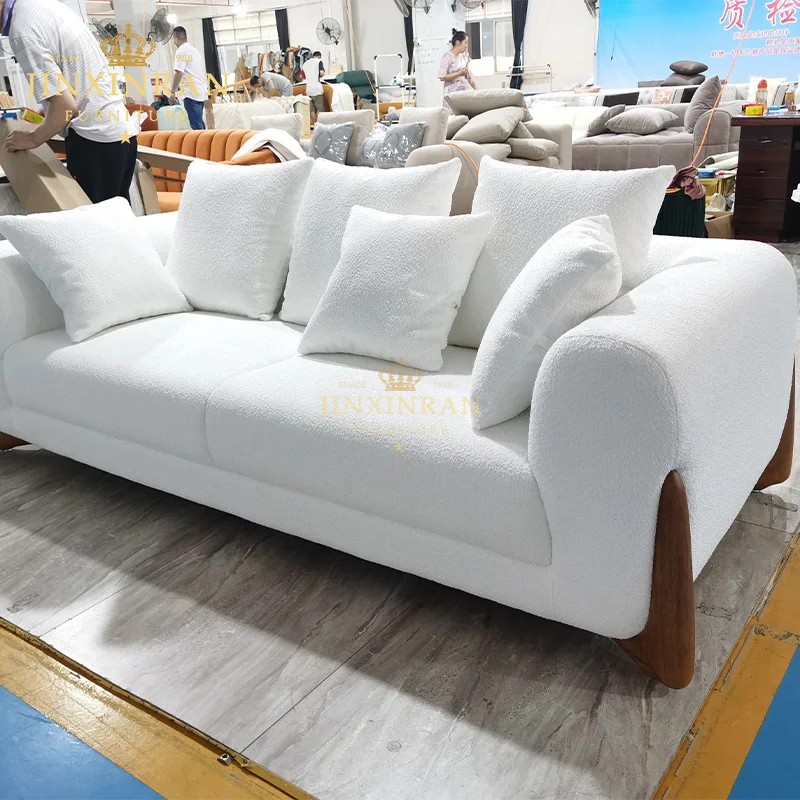 Minimalist Style Modern Simple Luxury Small Couch Living Room Sofa Cashmere White Sofa
