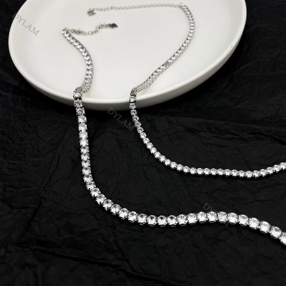 KAKODIY Platinum Necklace Style Hip Hop Cuban Cubic Zirconia Chain Necklace Real Sterling Silver Ice Out 925 Tennis Chain detail 4