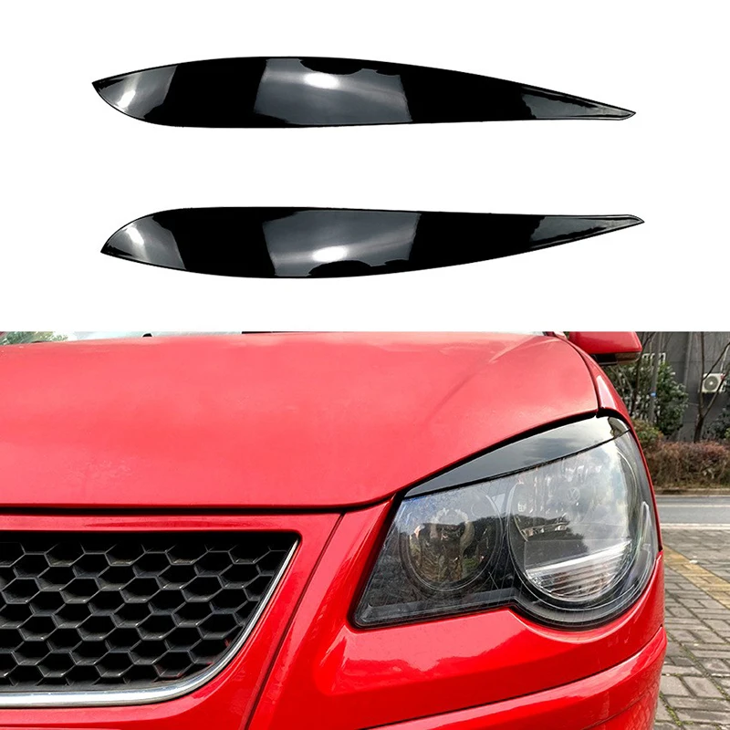 Headlight Eyelid Headlamp Eyebrow Strip Trim Cover Compatible For
