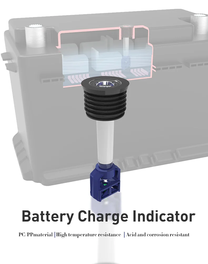 Battery Indicator Battery Charge Magic Eye Black Car Battery Charge Indicator