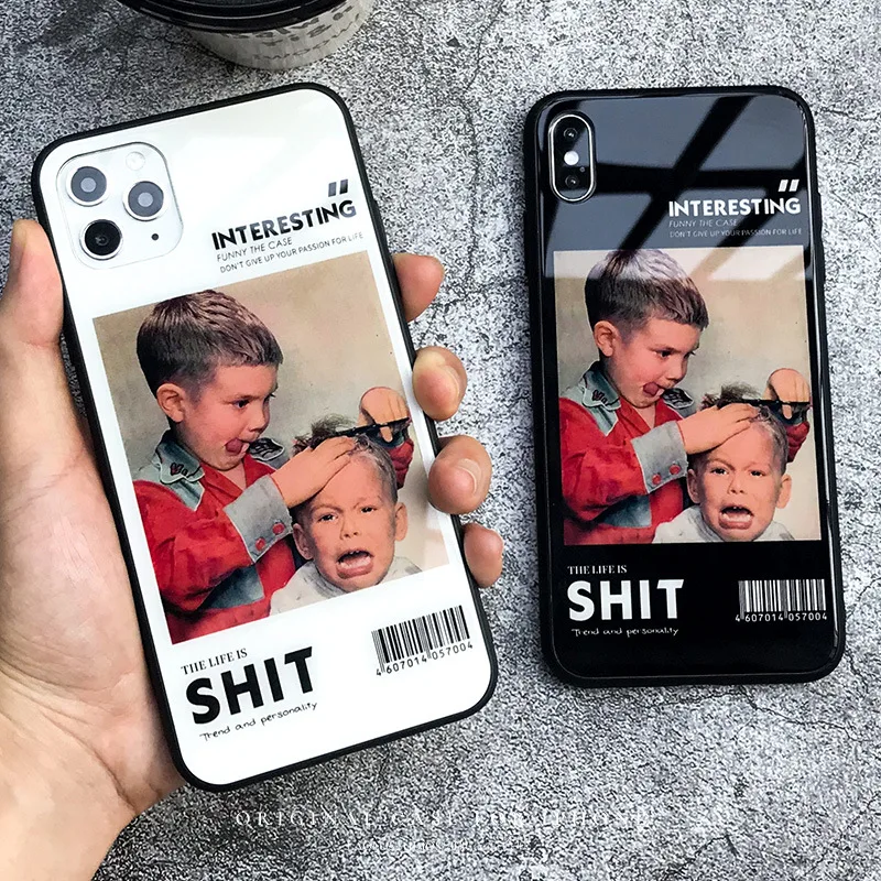 Funny Ins Haircut Boy Brother Phone Case For Iphone 12 Mini 11 13 Pro Max 6  7 8 Plus X Xr Xs Se2 Tempered Glass Phone Case Cover - Buy Funny Phone