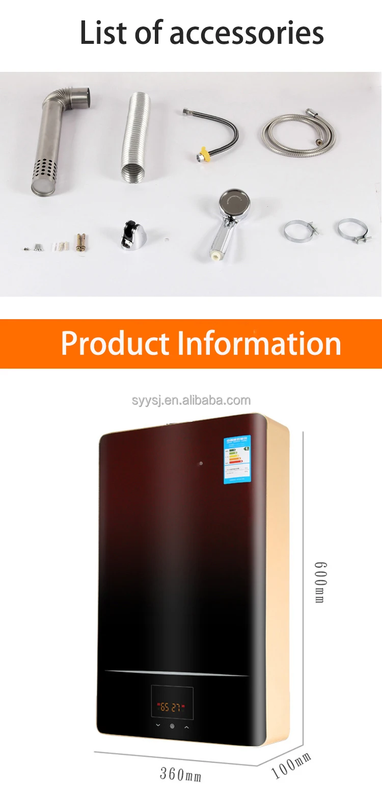 13l Lpg/lng Gas Water Heater Domestic Instant Tankless Propane Tankless