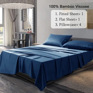 Soft and Colorful Bed Sheet Duvet Cover Pillow case with Sheet & Pillowcase Sets of Bamboo Duvet Cover Set