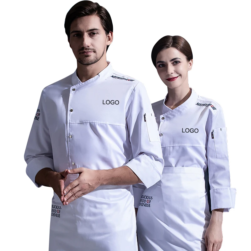 European Design Chef Uniform Wholesale Chef Coat Kitchen Workwear Restaurant Uniforms Arabic Long Sleeve Chef Jacket