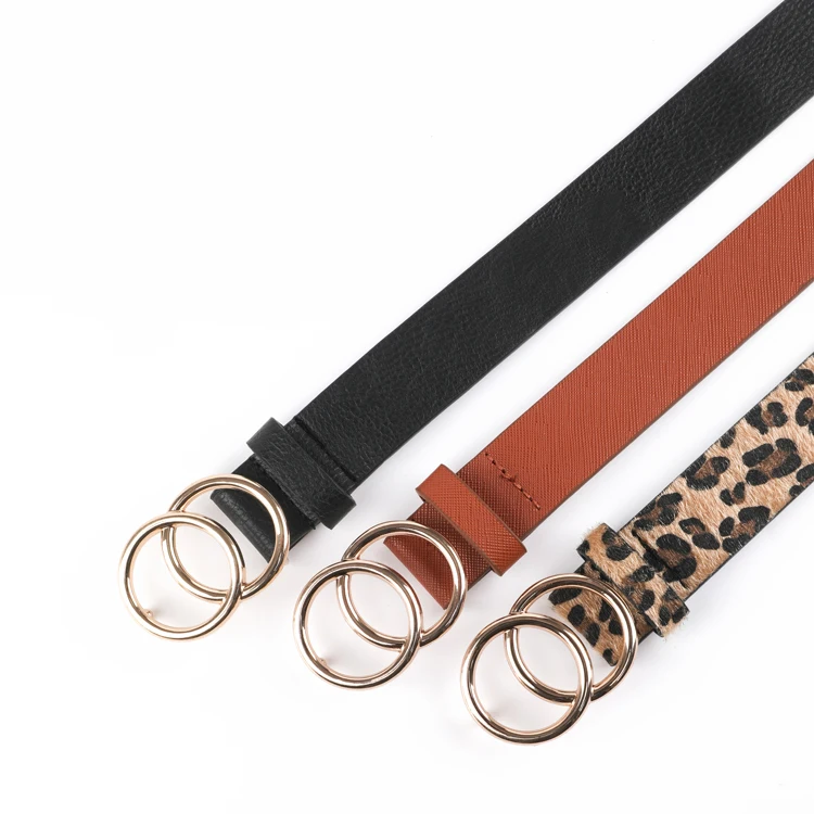Ladies Leopard Designer Belts Ladies Fashion Belts For Jeans Dress