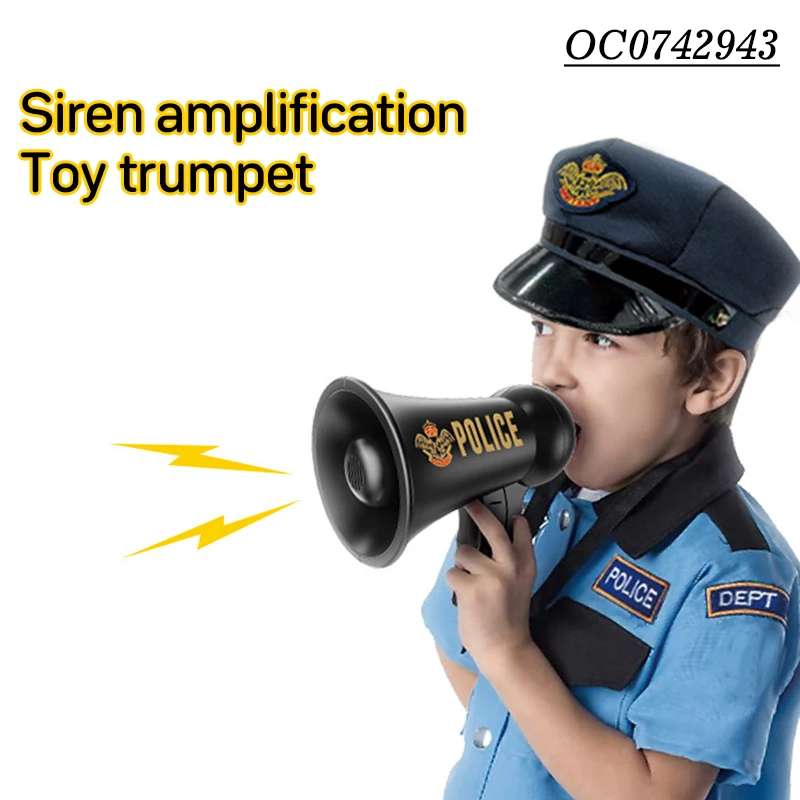 New Arrival Interesting Megaphone Police Plastic Small Horn Toy for Kids