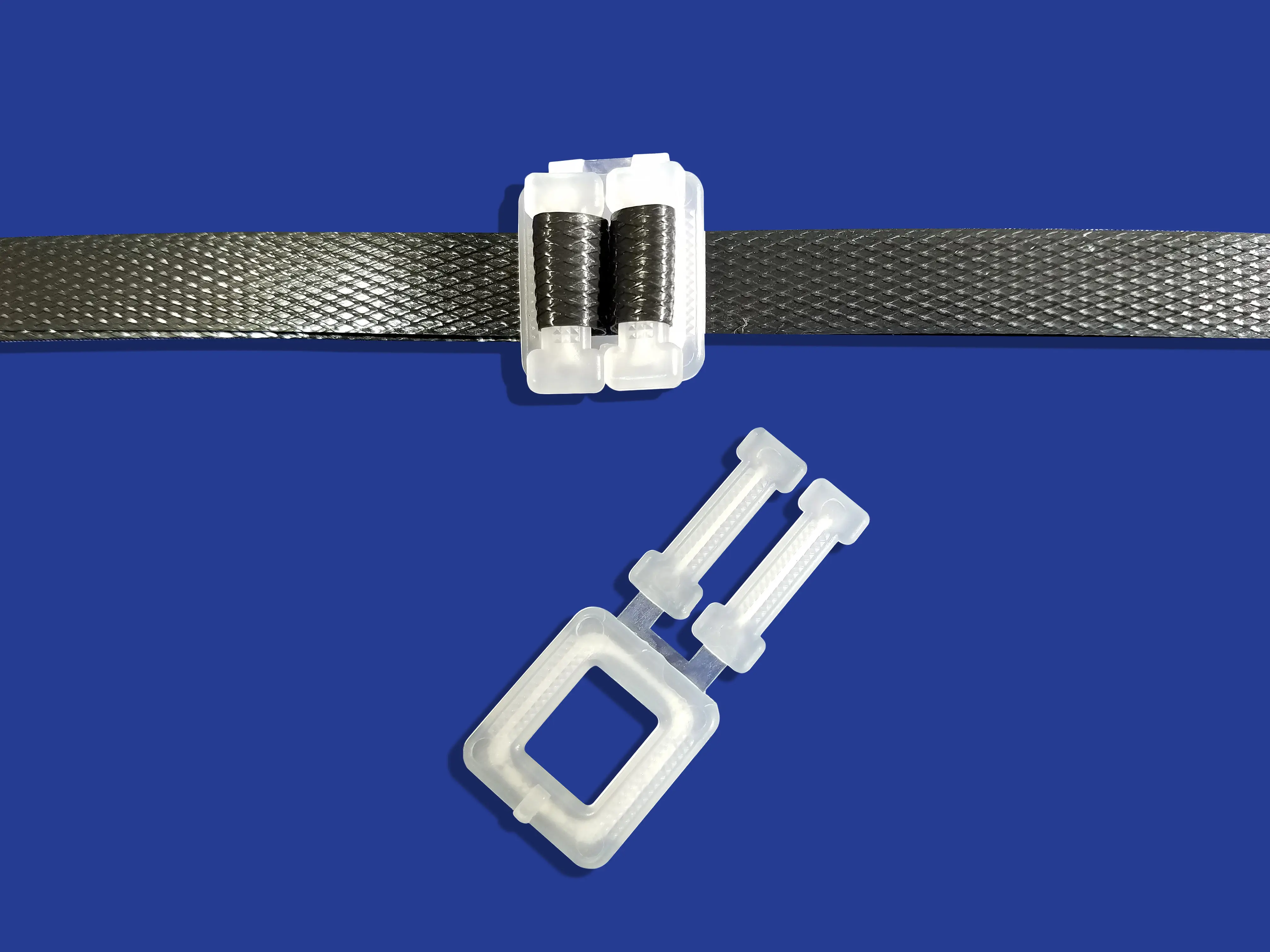 15 Mm Transparent White Plastic Buckles For Pp Strapping Band Bundling