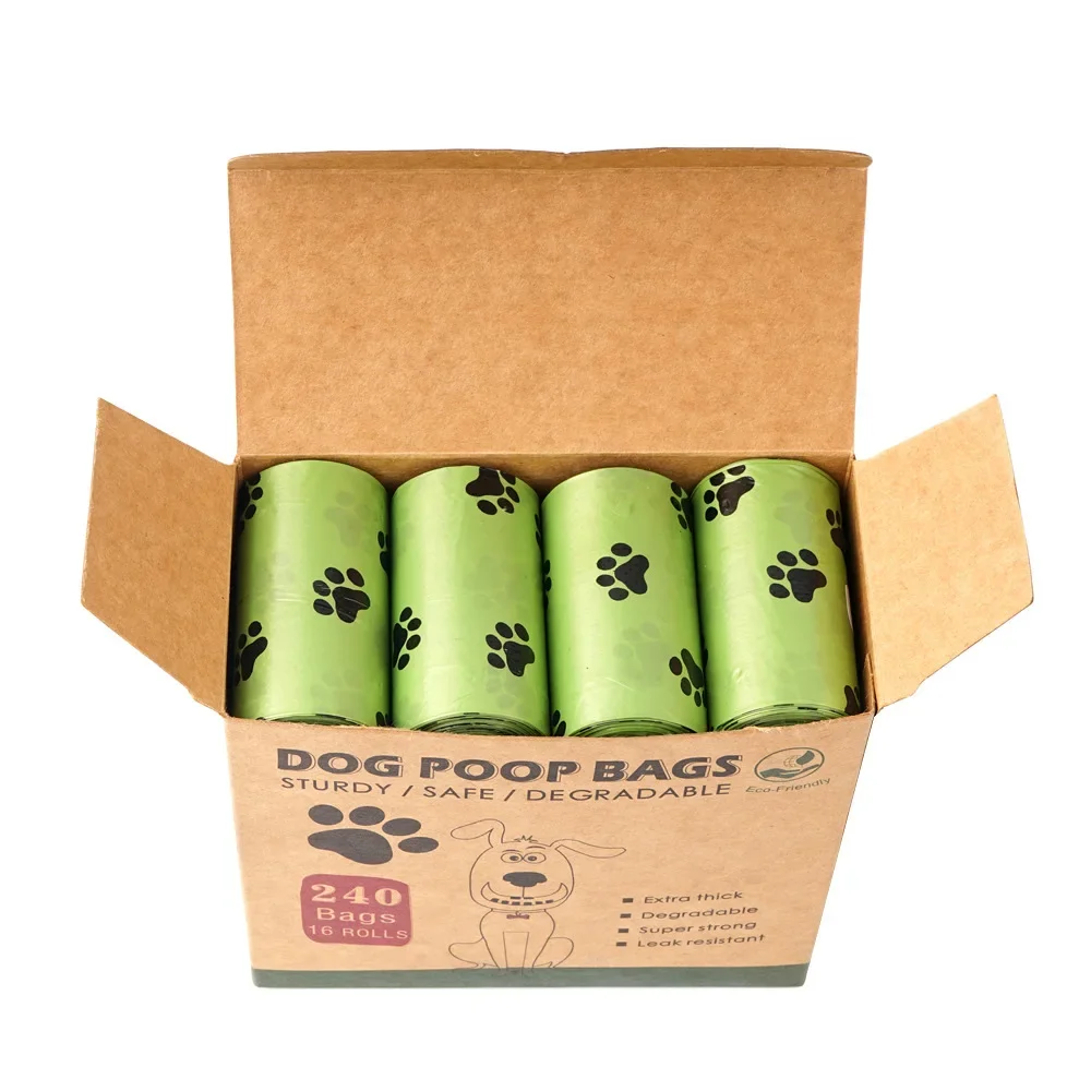 Custom Poop Bag Bulk Biobase Scented Poo Bag Degradable Cat Waste Biodegradable Dog Poop Bags for Pet Cleaning Grooming