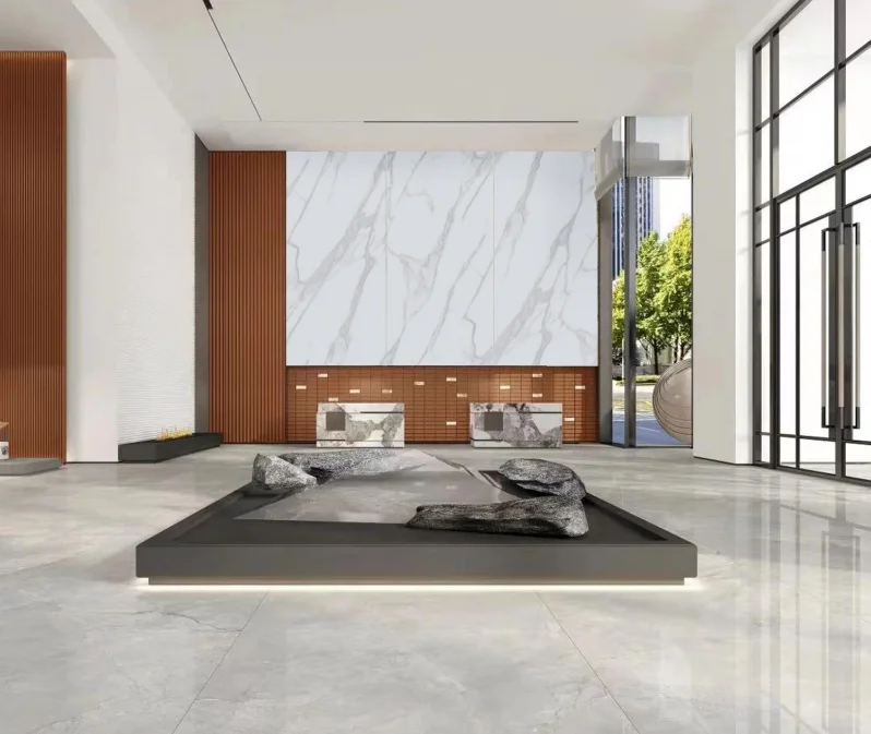 Modern High Glossy UV Marble Wall Panel for Living Room | Eco-Friendly ...