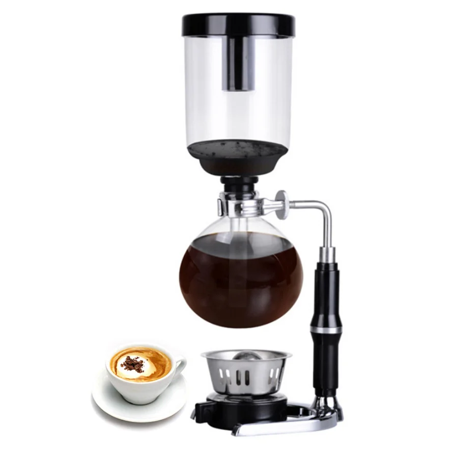 Glass 3Cup Vacuum Unique Coffee Tea Espresso Maker Syphon Tabletop